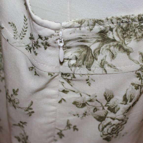 ANTONIO MELANI olive and white linen/viscose sleeveless shirt - Picture 5 of 9